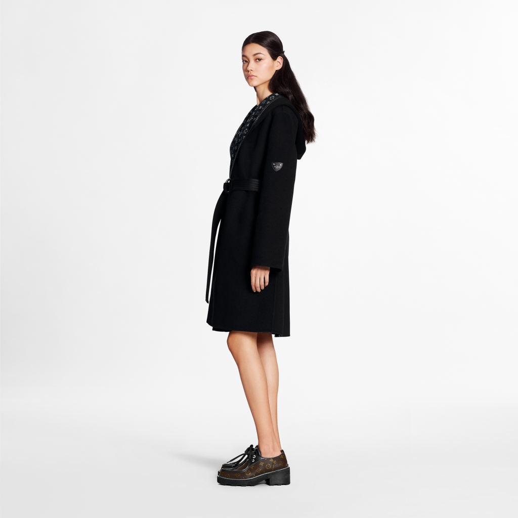 Louis Vuitton Black Wrap Coat