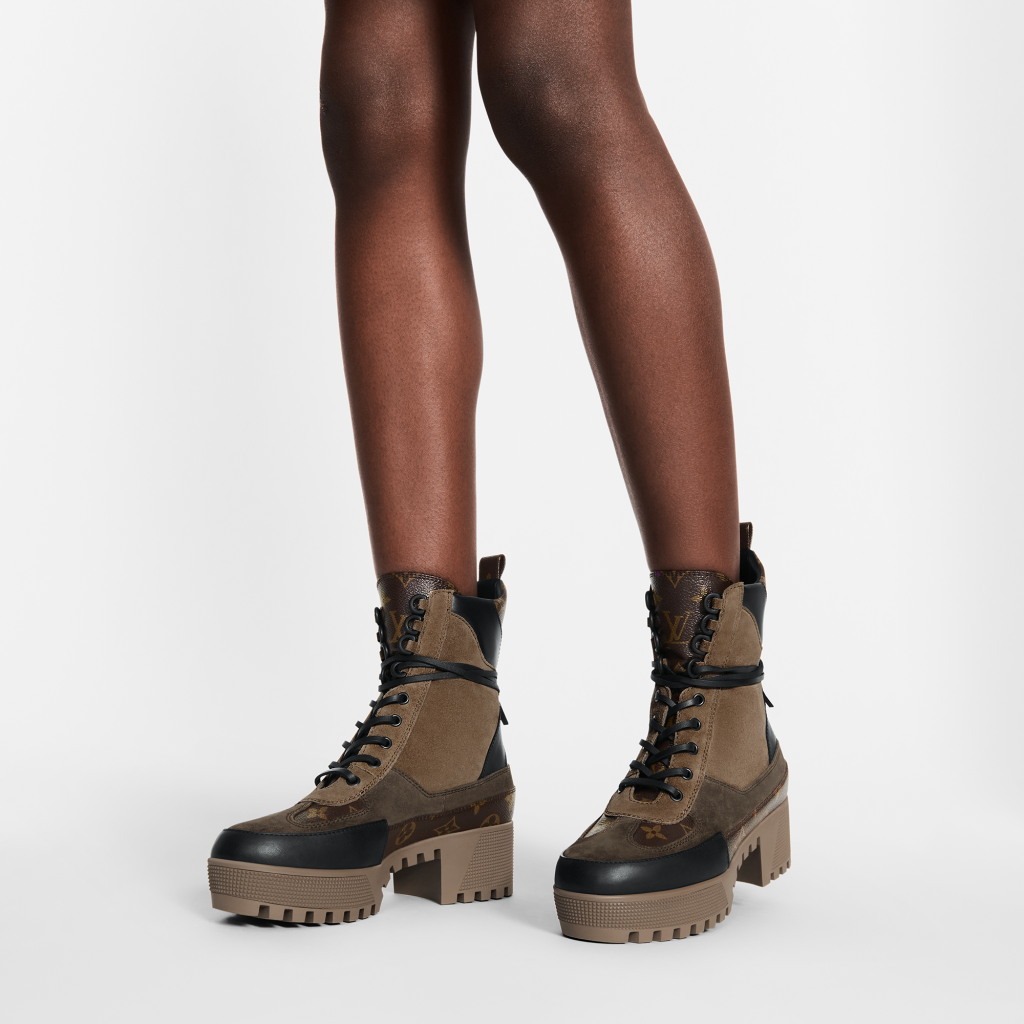 Louis Vuitton Laureate Platform Desert Boots Denim Noir | 3D model