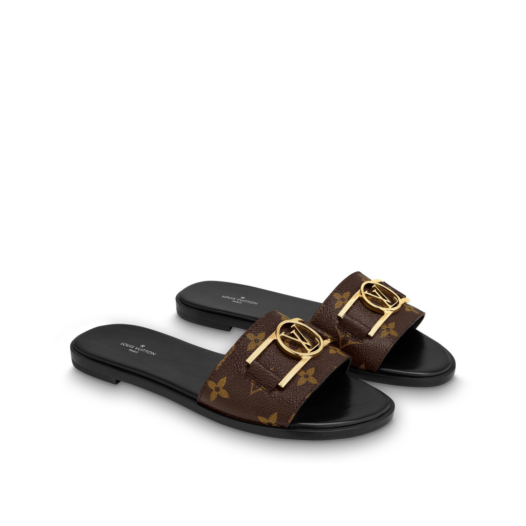 Louis Vuitton Bikini Flat Sandal BLACK. Size 35.0