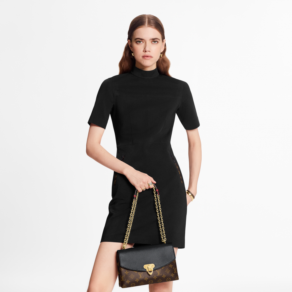 Louis Vuitton® Short Sleeved High Neck Fitted Dress  Idées de mode, Robe  louis vuitton, Vêtements de créateur