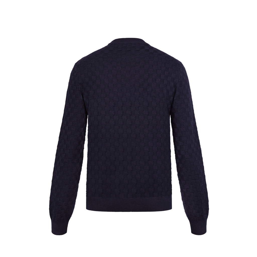 Louis Vuitton V-Neck Signature Pullover sweater white M