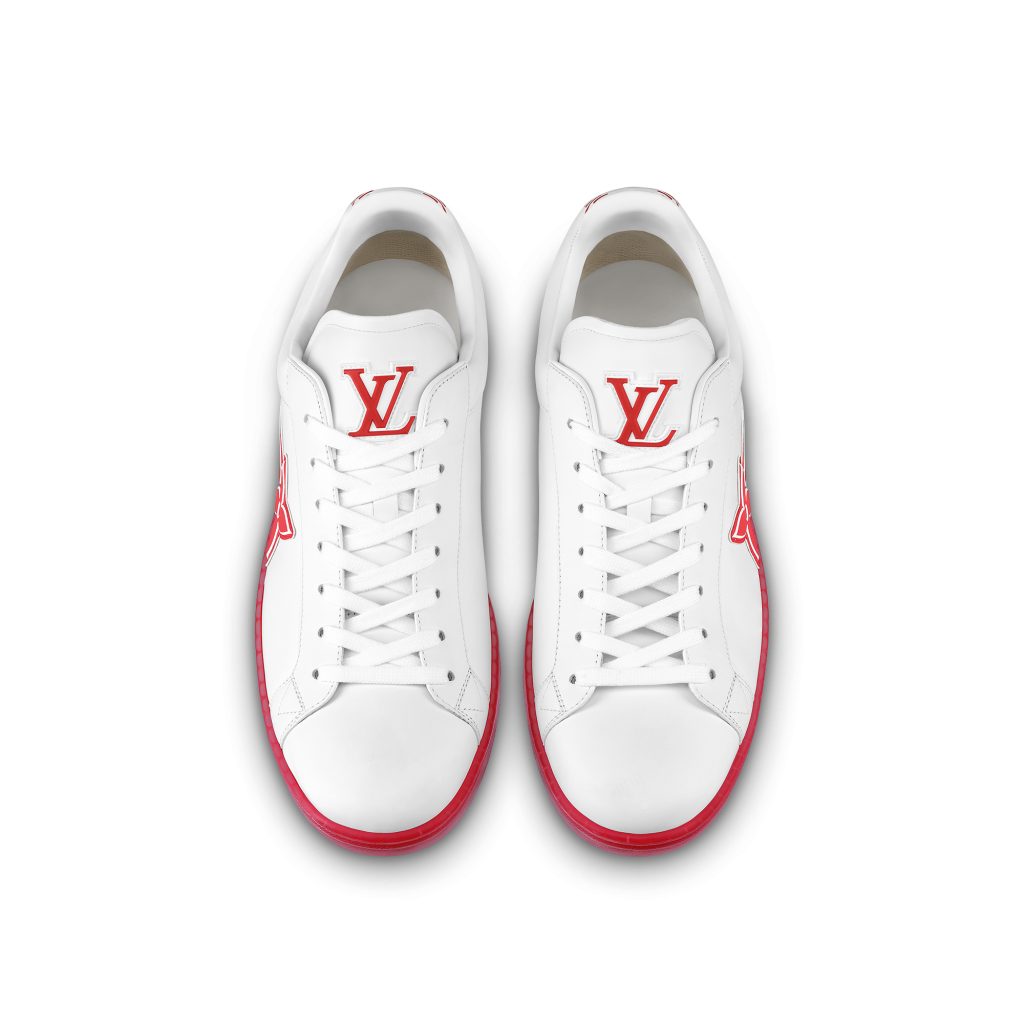 Luxembourg leather low trainers Louis Vuitton White size 5 UK in