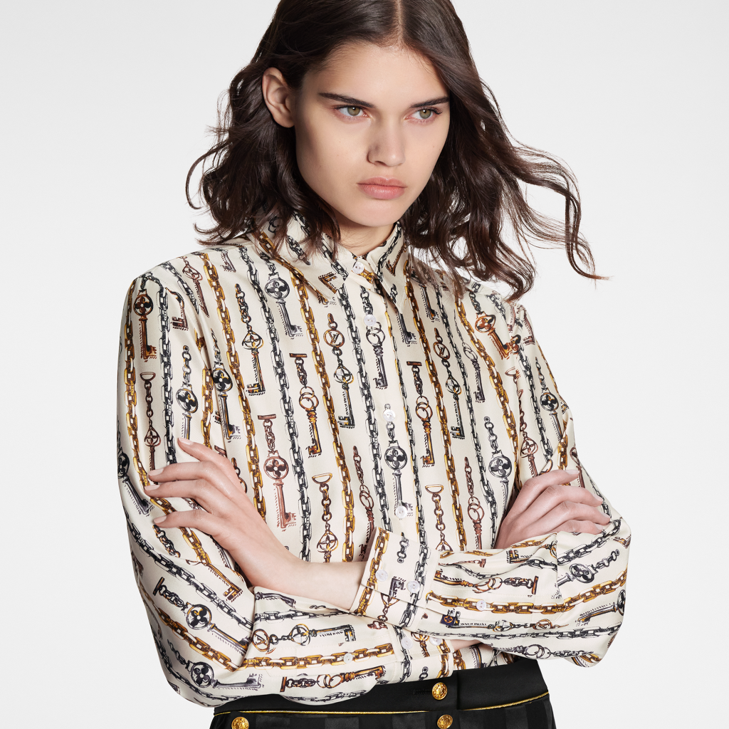 Louis Vuitton Chain Print Dipped Hem Shirt - Vitkac shop online