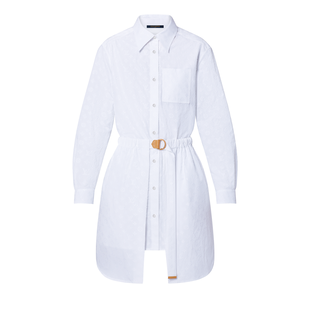 Louis Vuitton Monogram Relief Trompe L'Oeil Shirt Dress