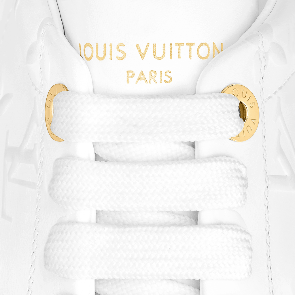 Louis Vuitton White Leather Logo Time Out Sneakers Size 36 Louis Vuitton