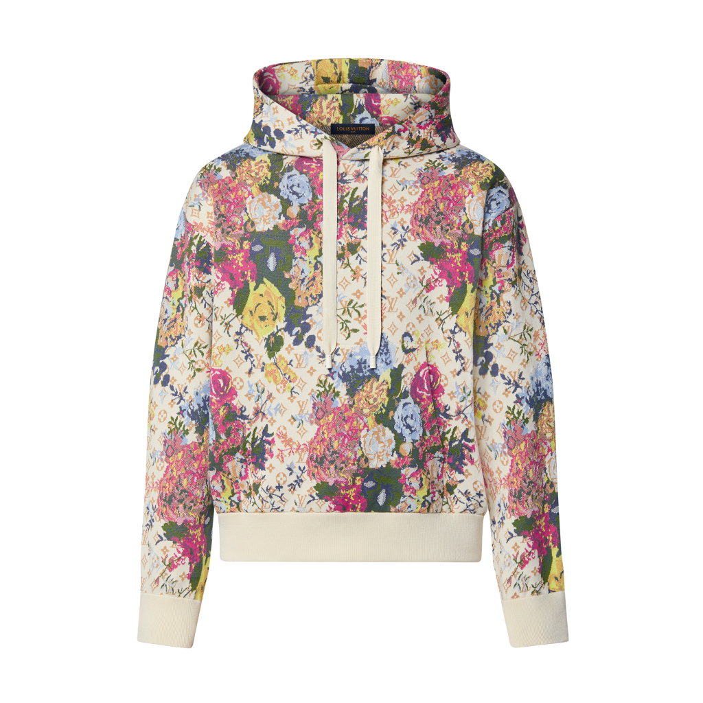 Louis Vuitton Printed Allover Hoodie Multico. Size M0