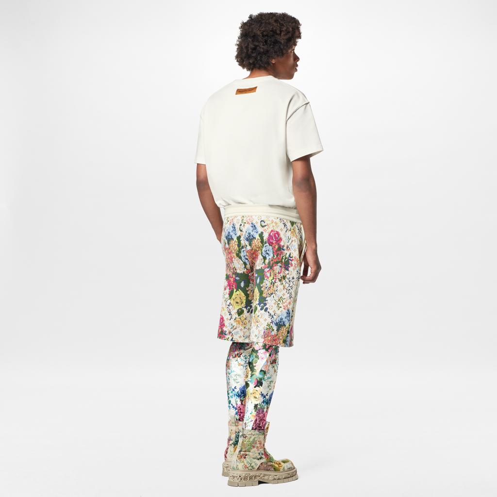 Louis Vuitton 1AAGW9 LV Flower Graphic Jacquard Shorts, Multi, XL