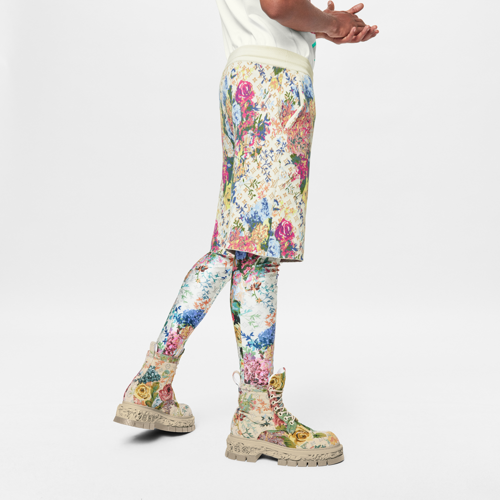 LV Flower Graphic Jacquard Shorts