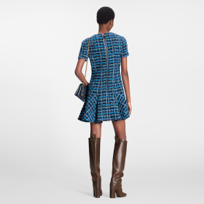 Louis Vuitton Blue Tweed Skater Dress - Vitkac shop online