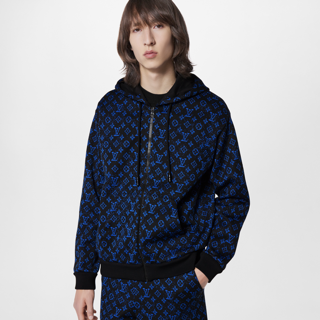 Louis Vuitton Embossed Monogram Zip-Up Jacket