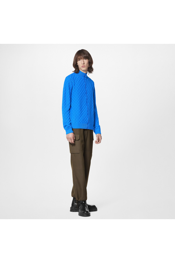 Louis Vuitton 2023 Damier Signature Pullover - Blue Sweaters