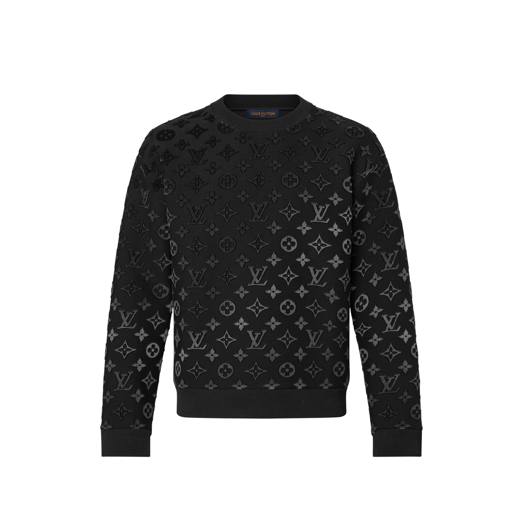 Louis Vuitton Black Allover Logo Print Cotton Crew Neck T-Shirt XL Louis  Vuitton