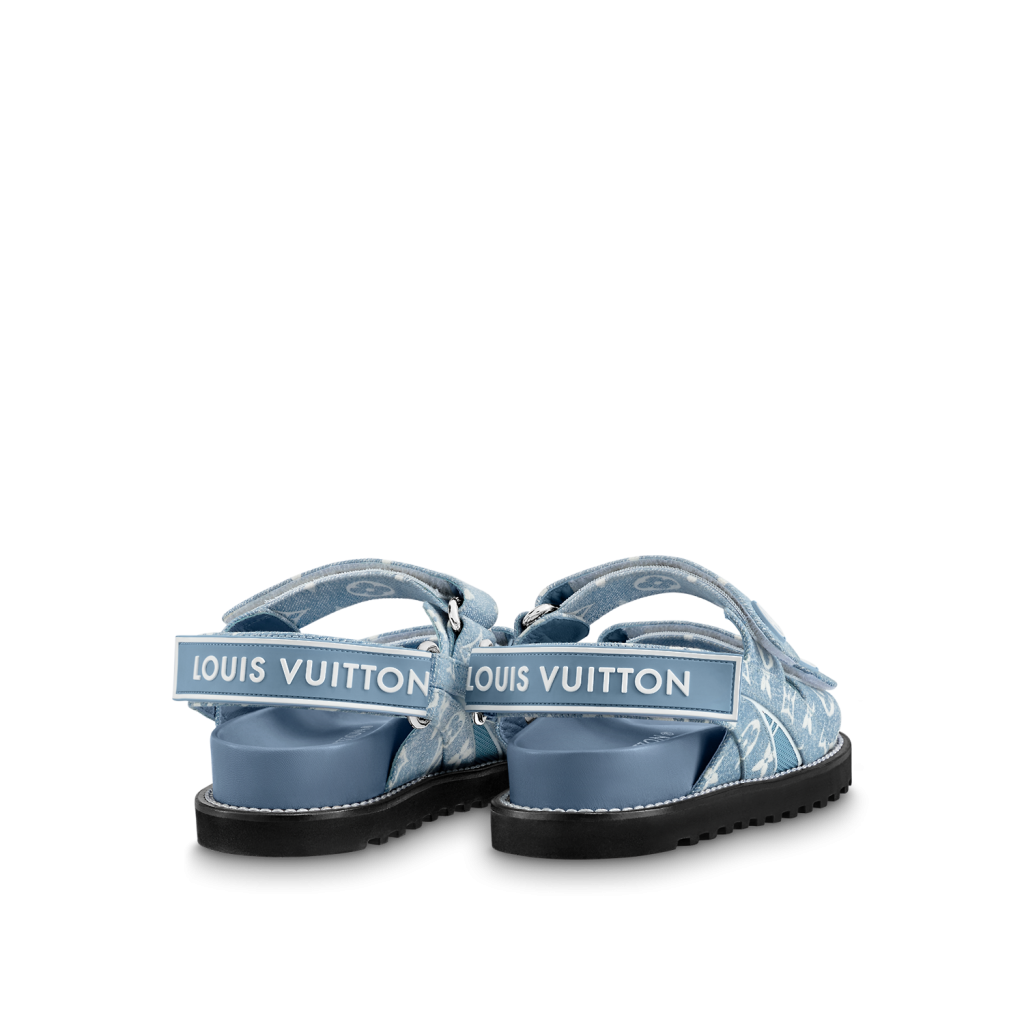 Louis Vuitton Men's Navy Blue Thong Slippers .