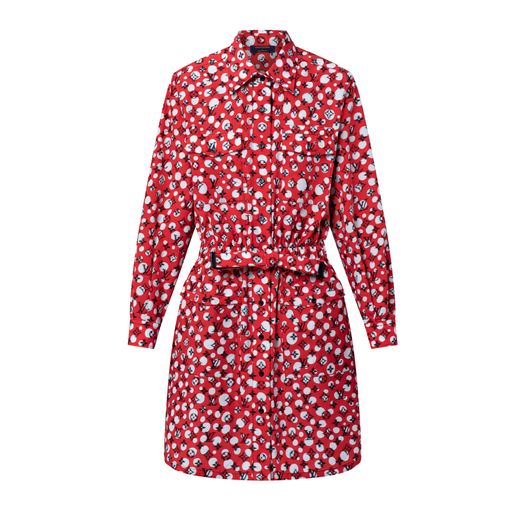 Louis Vuitton Yayoi Kusama Infinity Dots Monogram Shirt Dress