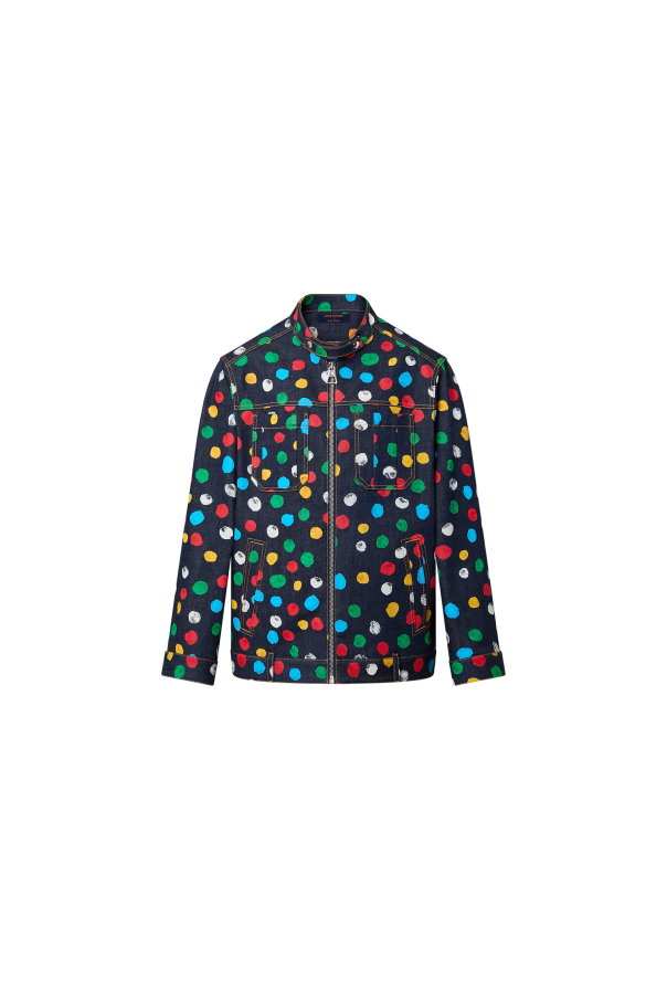 Louis Vuitton LV x YK Painted Dots Pajama Shirt BLACK. Size 42