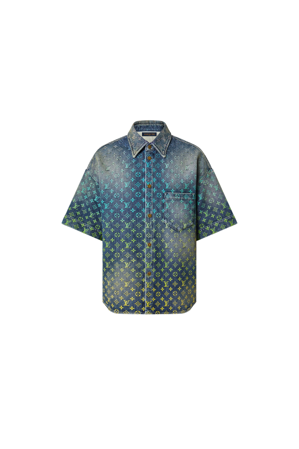 Rainbow Monogram Short-Sleeved Denim Shirt od Louis Vuitton