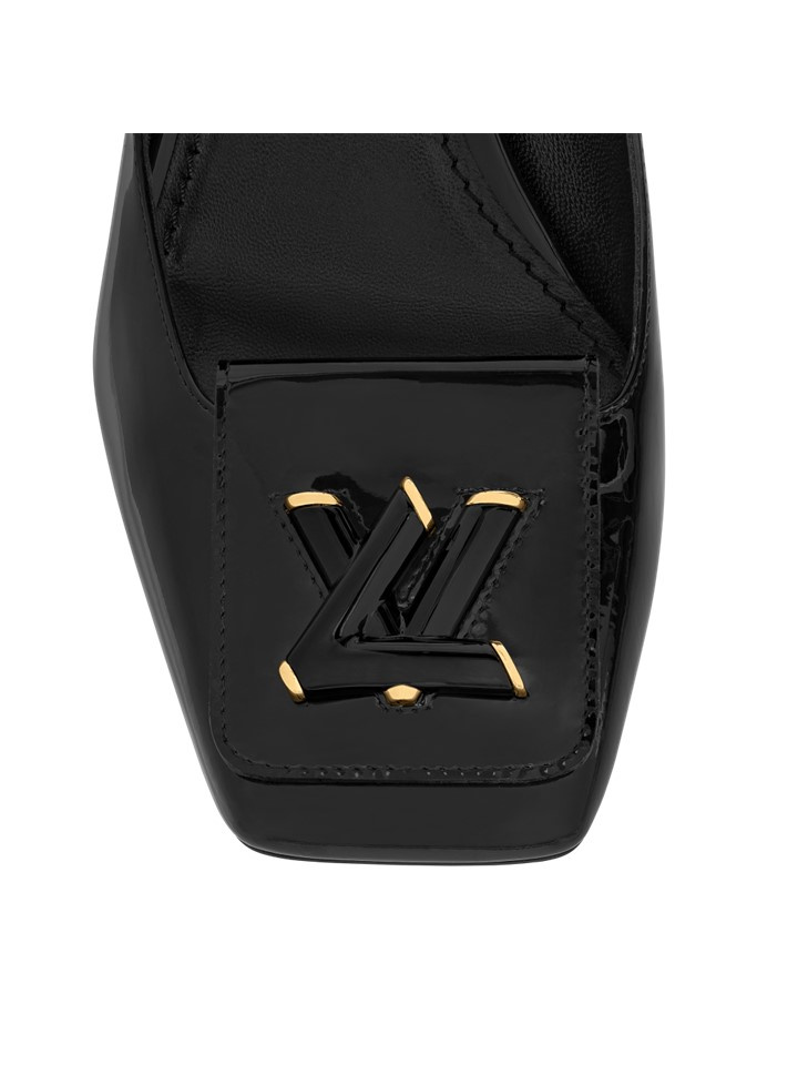 Louis Vuitton Black Patent Leather Madeleine Square Toe Pumps Size