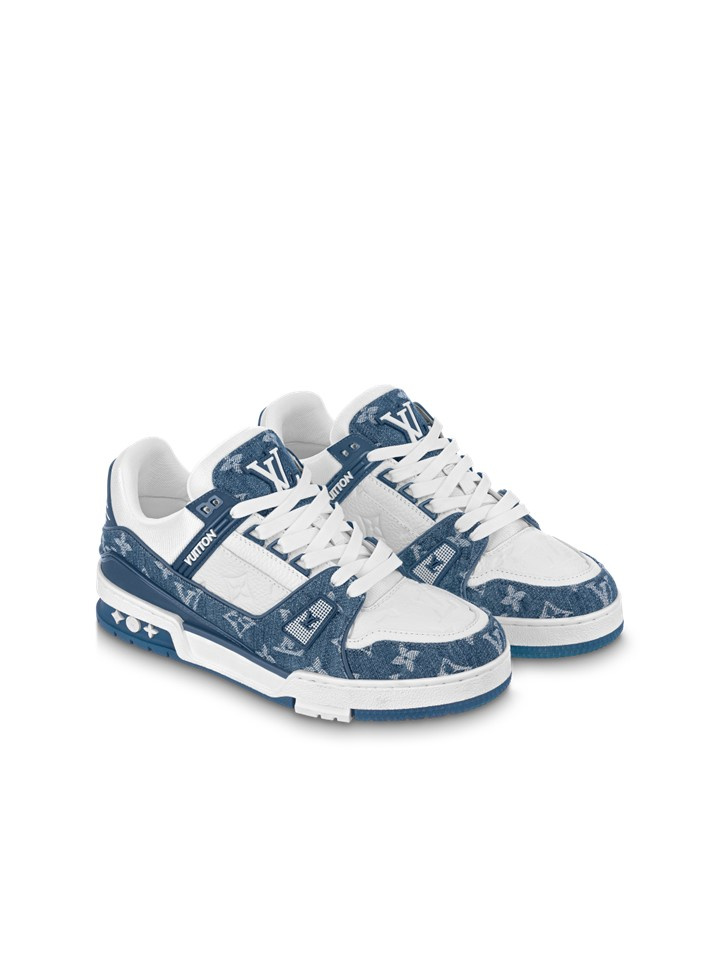Louis Vuitton Trainer Monogram Denim Blue Sneaker 