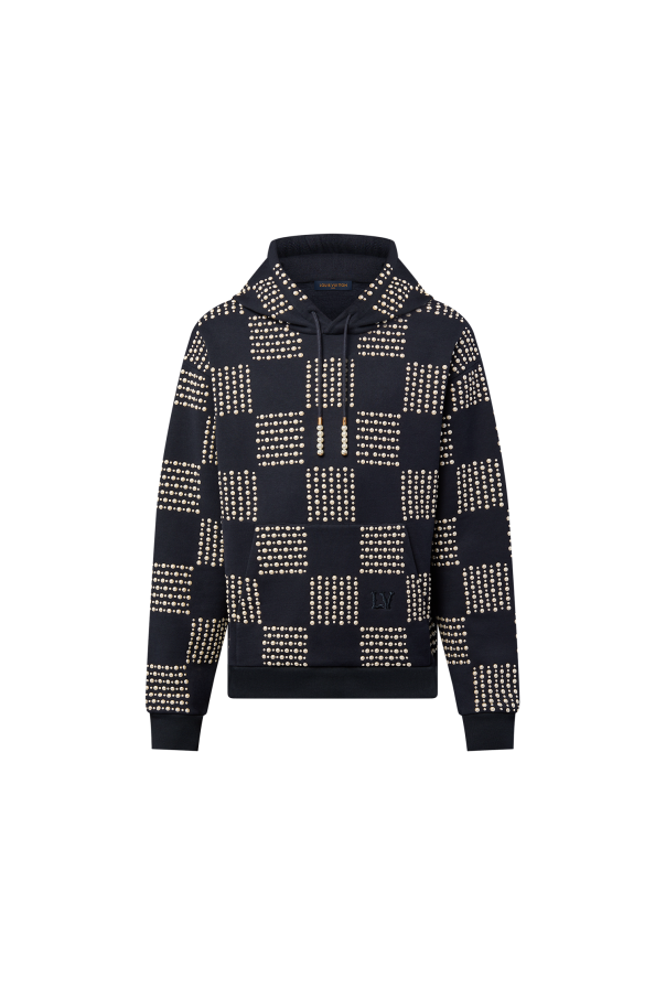 Cotton Hoodie With Pearl Damier Embroidery od Louis Vuitton
