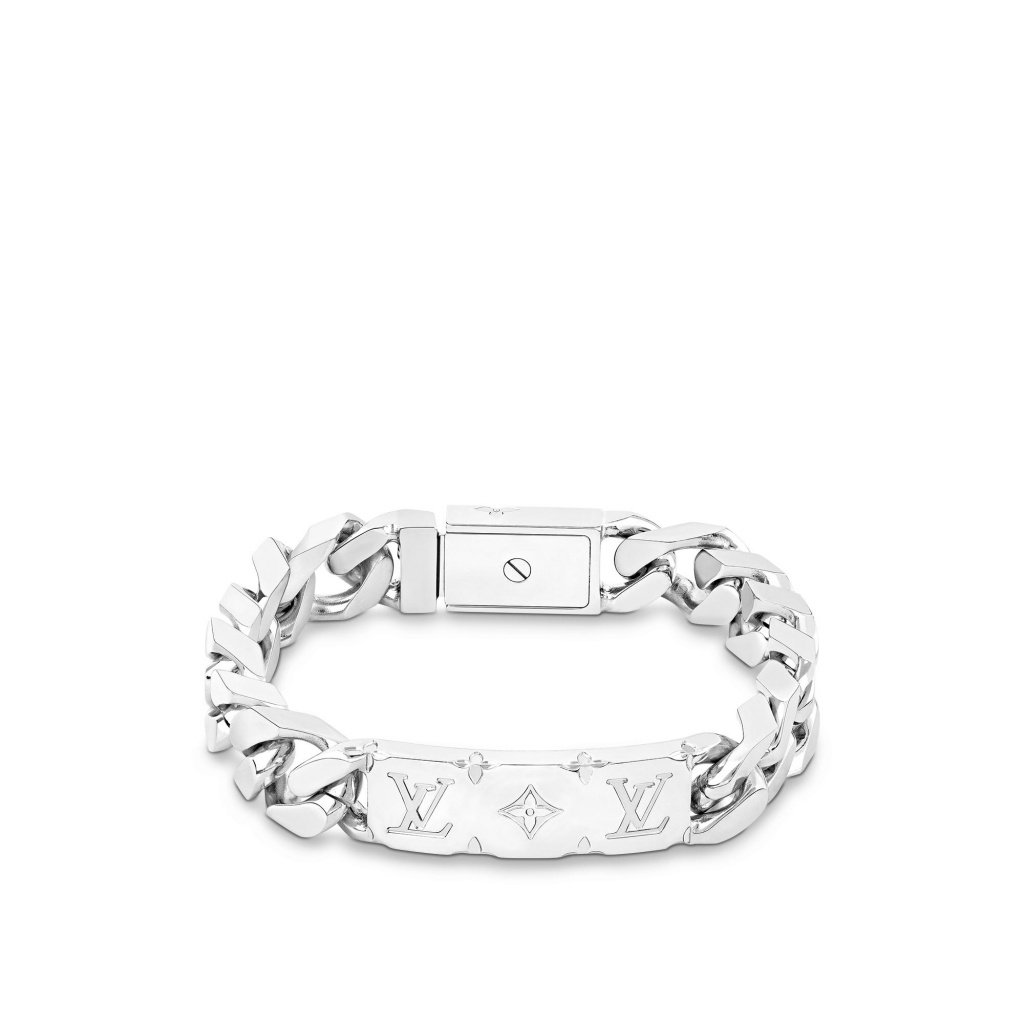 Louis Vuitton - Monogram Chain Bracelet - Metal - Silver Black - Size: M - Luxury