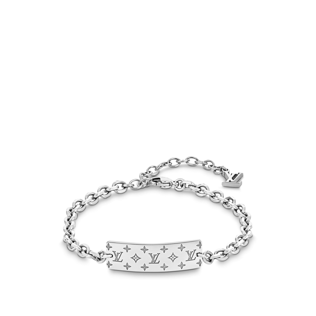 Louis Vuitton Monogram Bold Tie Pin Silver Metal