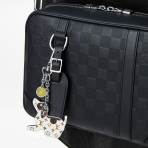 Louis Vuitton - LV Shiba Key Holder and Bag Charm - Leather - Beige - Men - Luxury