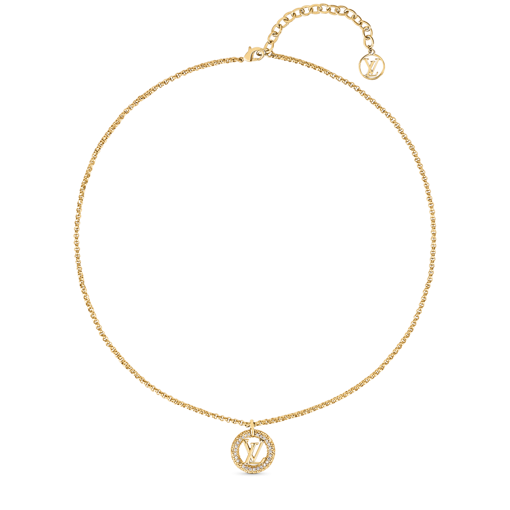 Louis Vuitton Louise By Night Crystals Gold Tone Necklace – STYLISHTOP