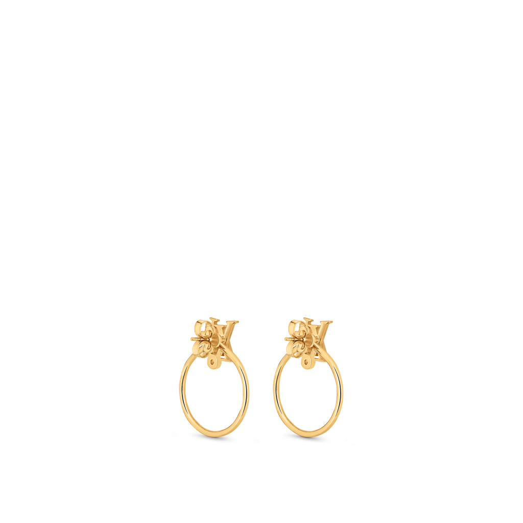 Louis Vuitton LV Initial Eclipse Earrings Gold for Women