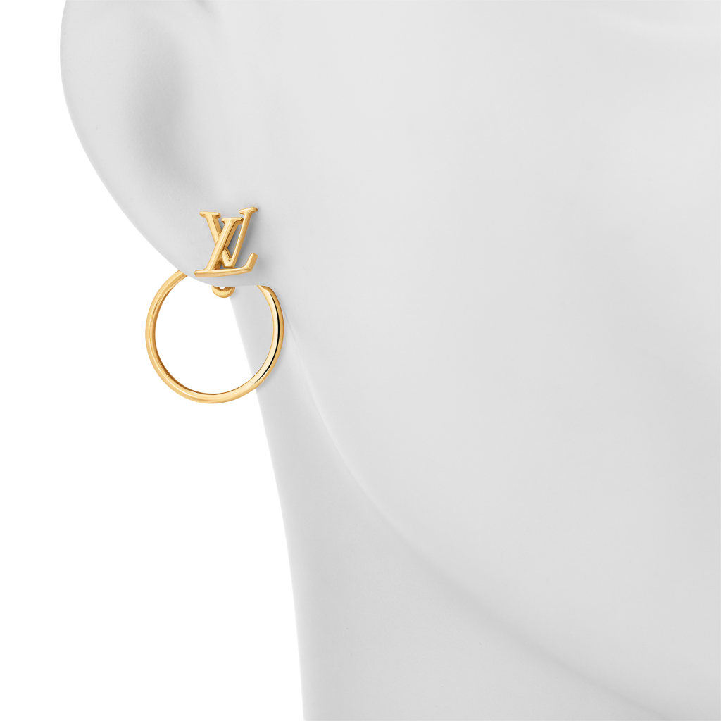 Louis Vuitton LV Initial Eclipse Earrings Gold in Gold Metal - US