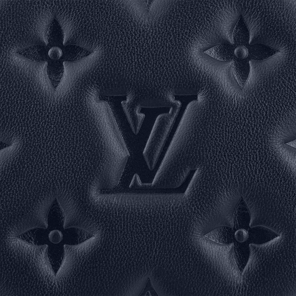Louis Vuitton Blue, Pattern Print Embossed Monogram Coussin PM
