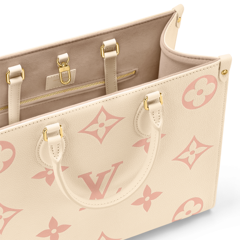 Louis+Vuitton+OnTheGo+Tote+GM+Pastel+Pink+Canvas for sale online
