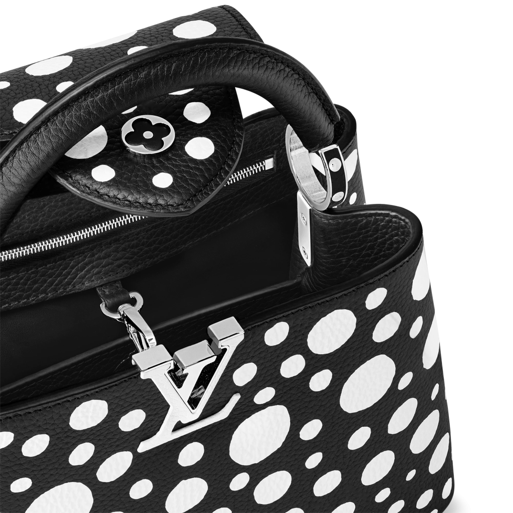 Louis+Vuitton+Capucines+Shoulder+Bag+Small+Black+Leather for sale online