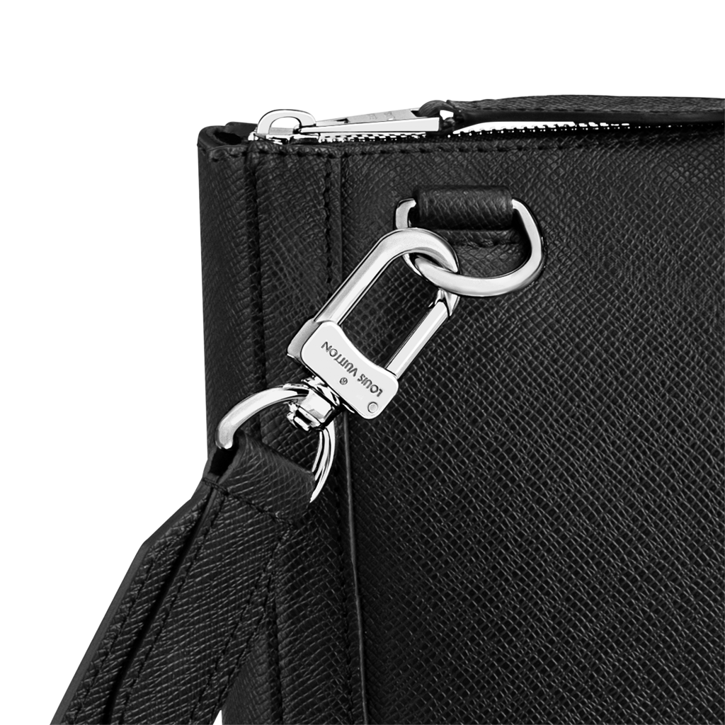Louis Vuitton Anton Soft Taiga Leather Briefcase Bag - Gold House