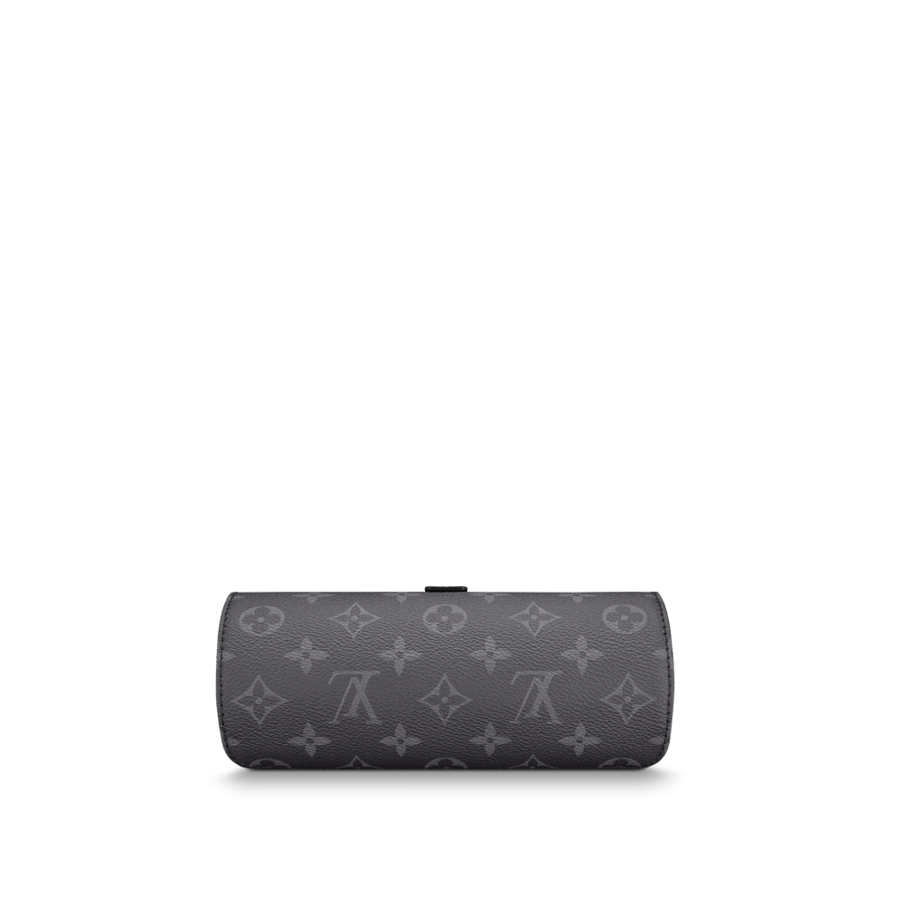 Louis Vuitton 3 Watch Case Monogram Eclipse Black