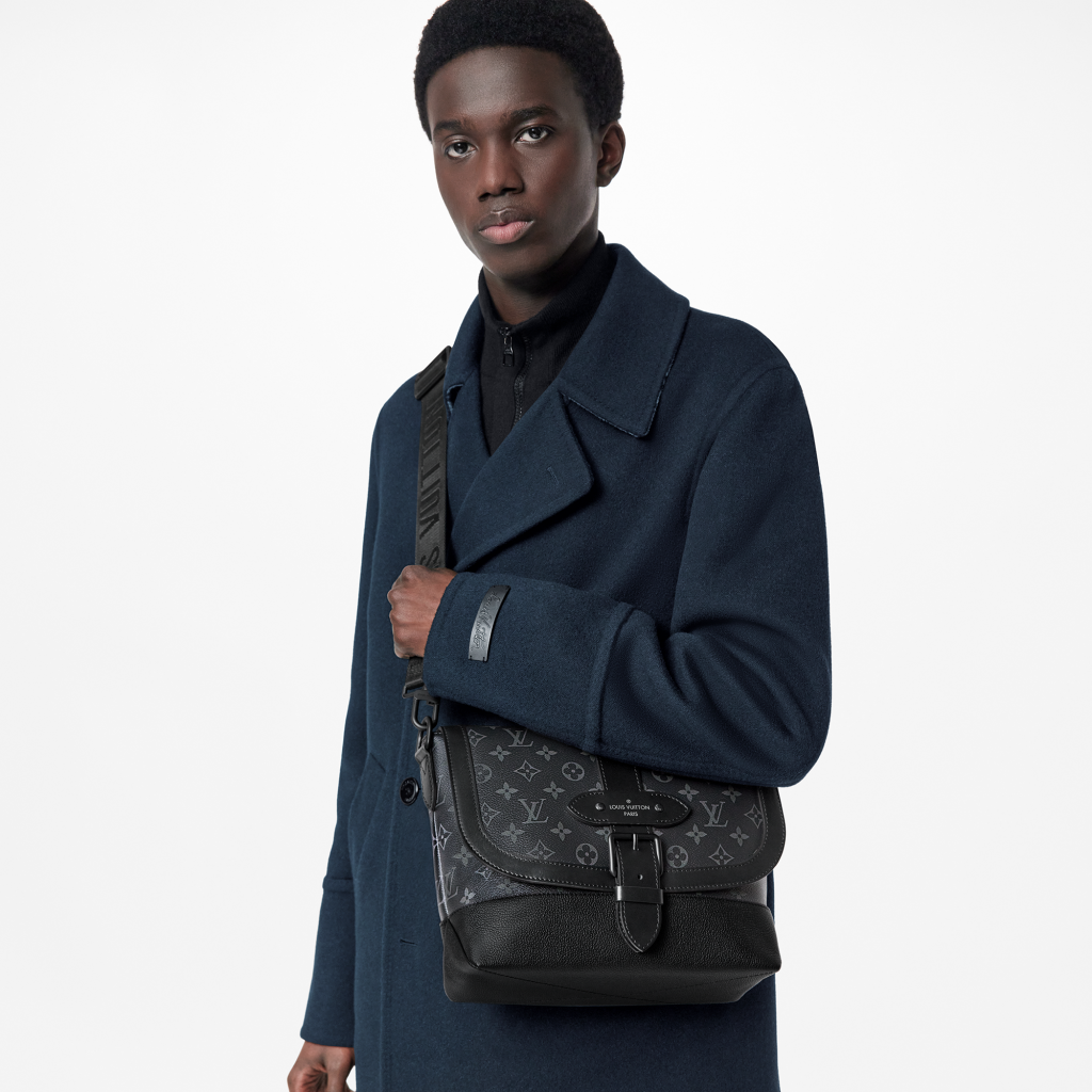 Louis Vuitton Monogram Eclipse Saumur Sling Bag