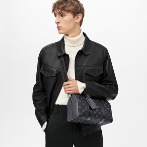 Louis Vuitton Monogram Eclipse Reverse Canvas City Keepall Bag 