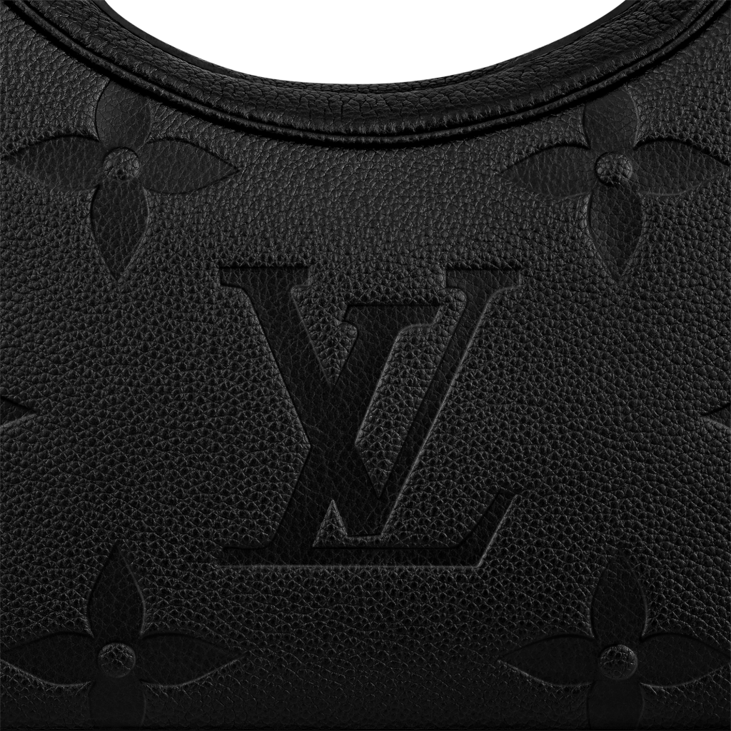 LOUIS VUITTON Black Monogram Satin and Black Calfskin Leather Mini