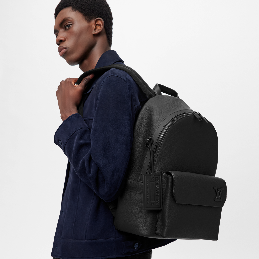 Louis Vuitton Leather Aerogram Takeoff Backpack - Grey Backpacks