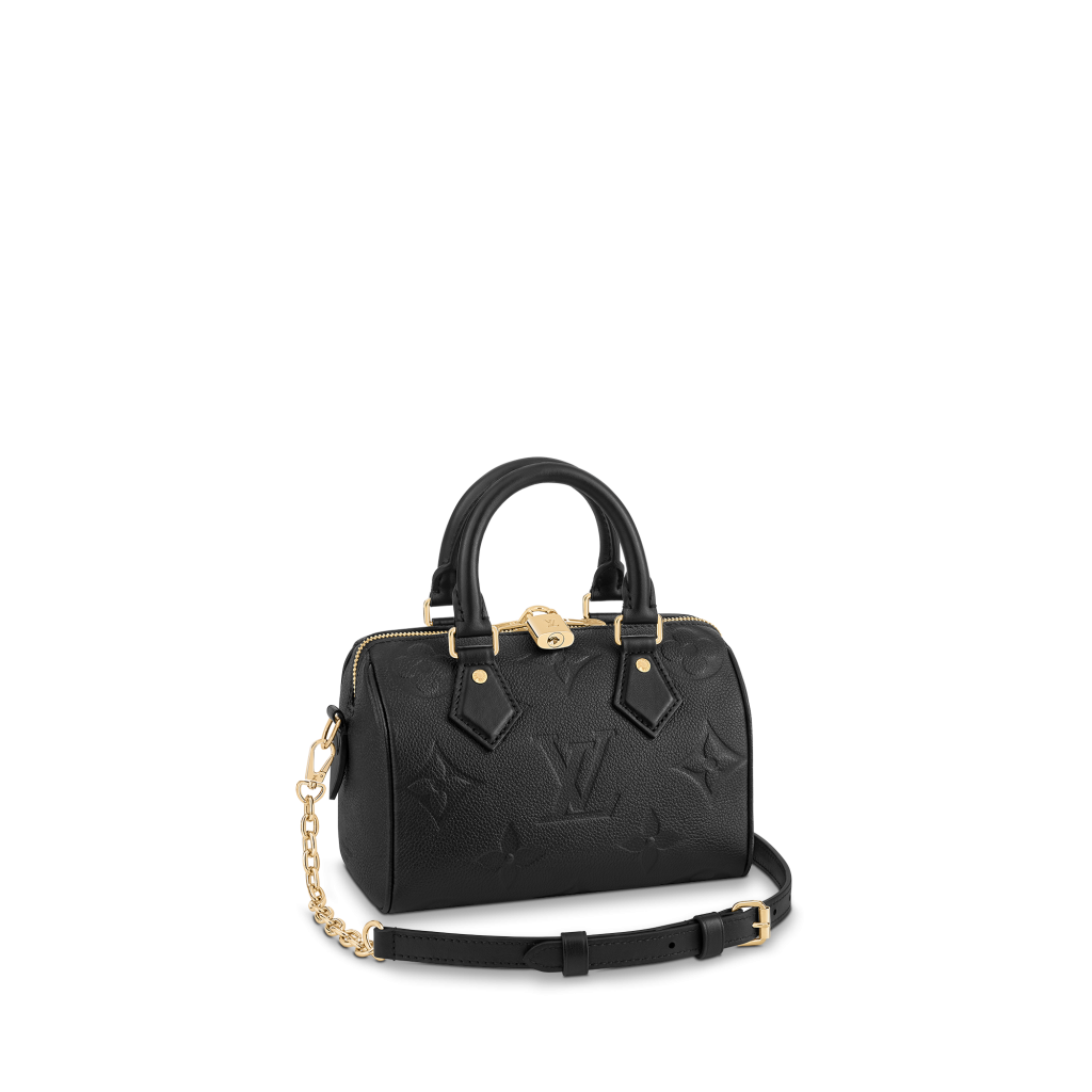 Louis Vuitton Black Empreinte Leather Speedy Bandouliere 22 Bag Louis  Vuitton
