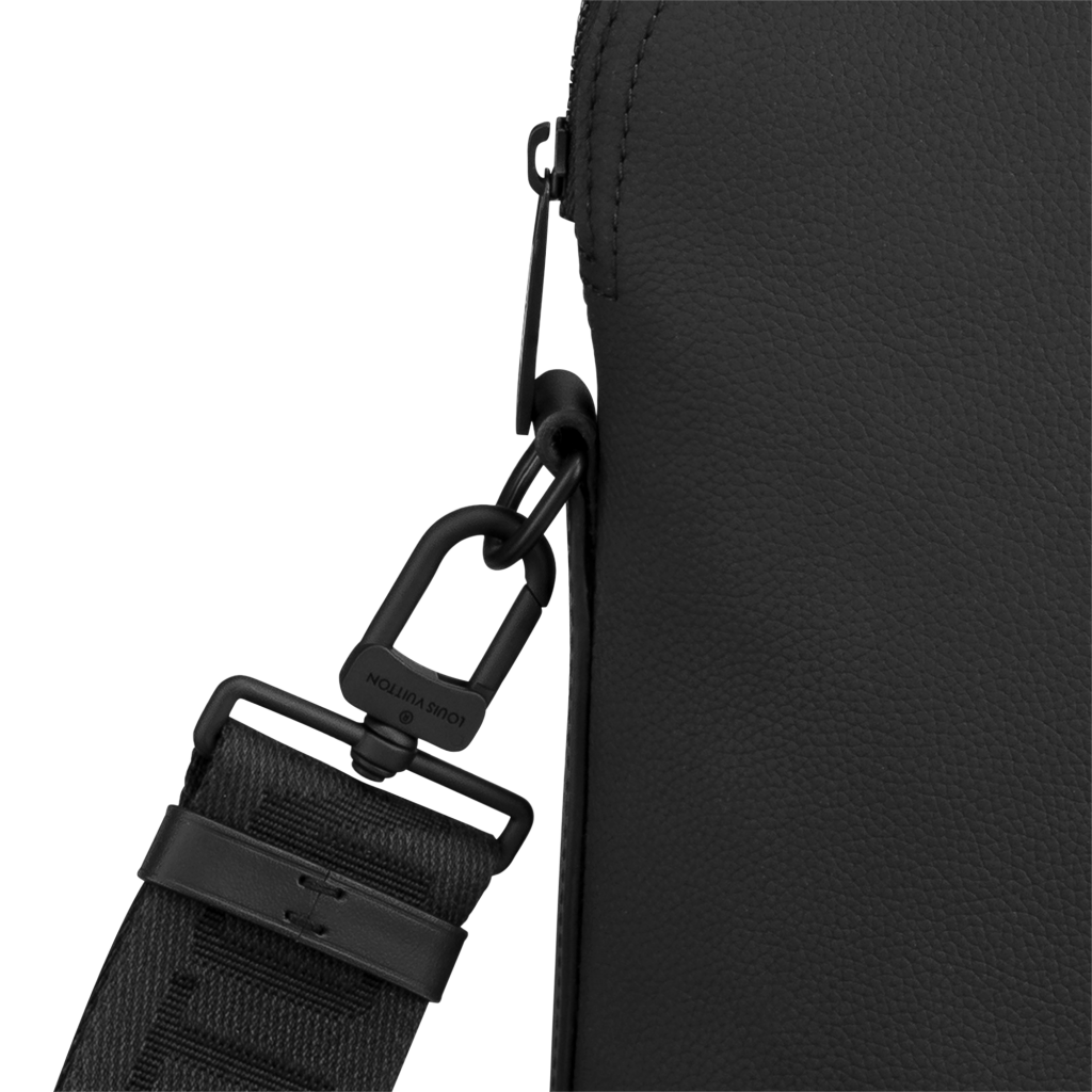 Louis Vuitton, Bags, Louis Vuitton Aerogram Takeoff Messenger Bag Lv  Black Leather Removable Strap