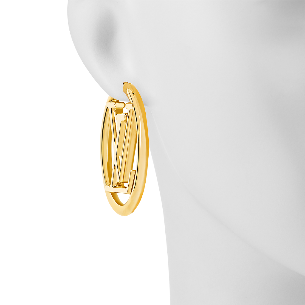 Louis Vuitton  Jewelry  Louis Vuitton Metal Small Louise Hoop Earrings  Gold  Poshmark