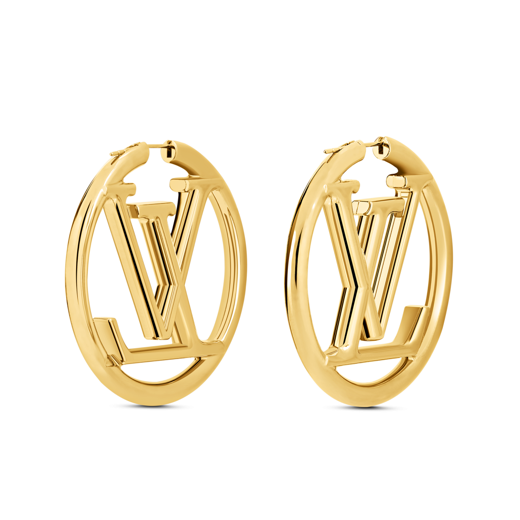Louis Vuitton, Jewelry, Louis Vuitton Louis Vuitton Bookle Dreille Hoop  Louise Earrings Logo M836 L
