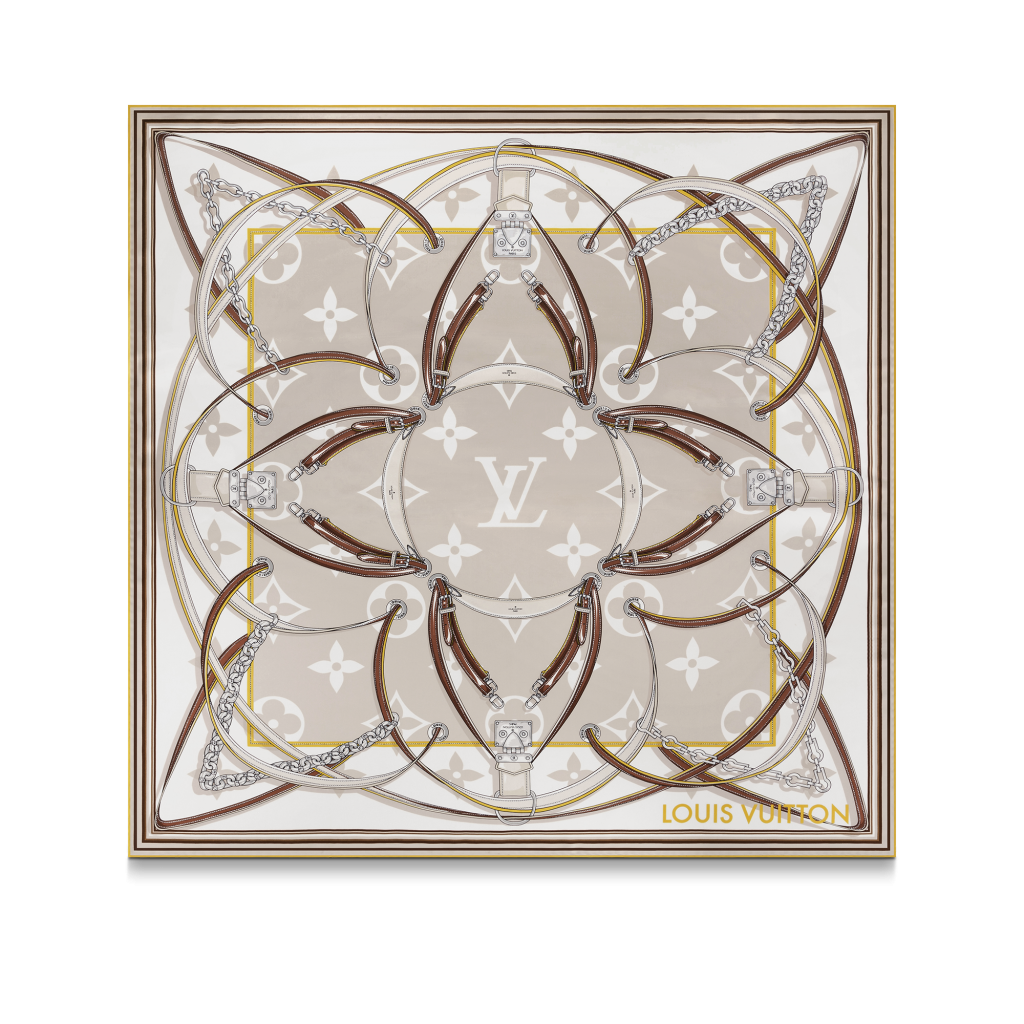 Louis Vuitton Ultimate Monogram Square 90 Brown/Yellow 55in/140cm