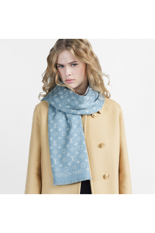 Louis Vuitton grey x Nigo Cashmere LV Made Scarf