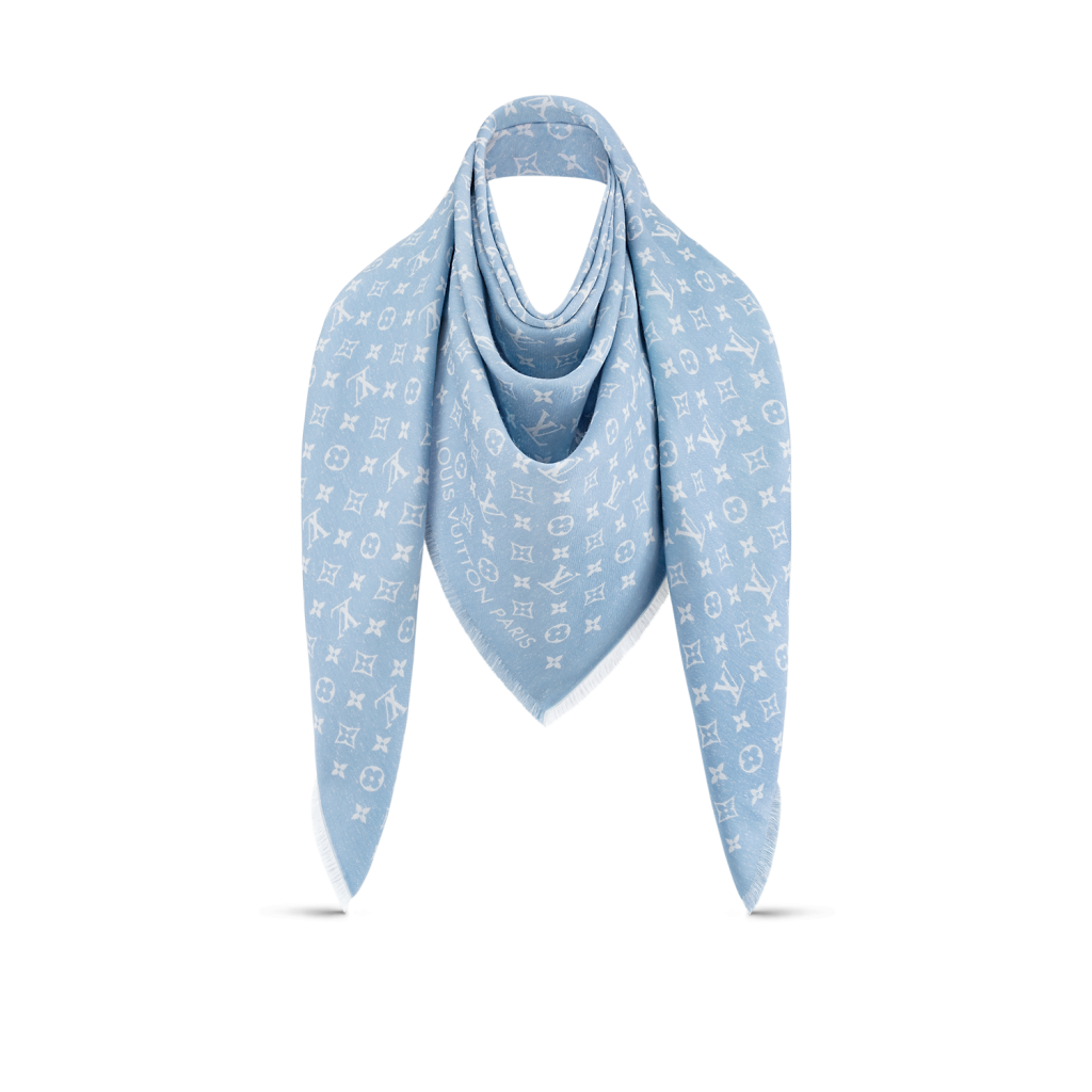 Louis Vuitton Daily Monogram Stole Scarf Wool Silk And Cotton
