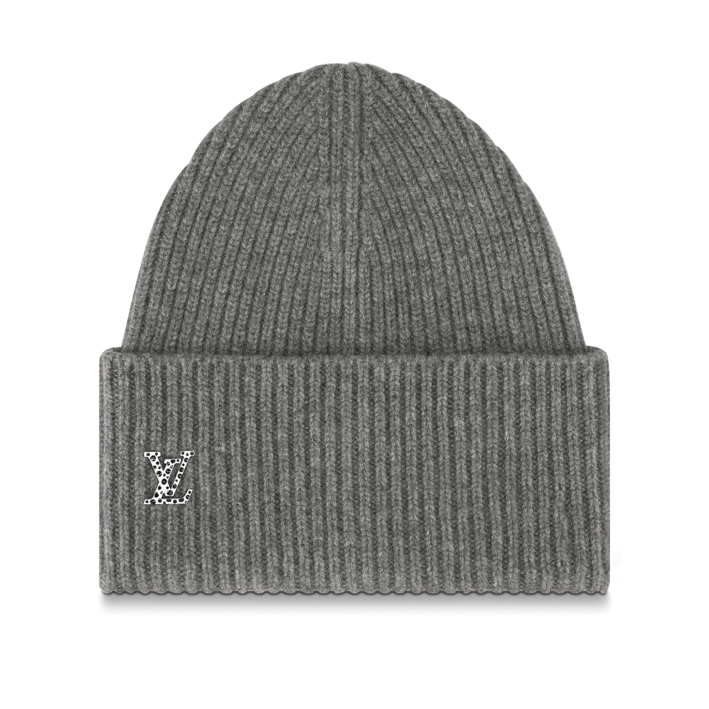 Shop Louis Vuitton Men's Grey Knit Hats