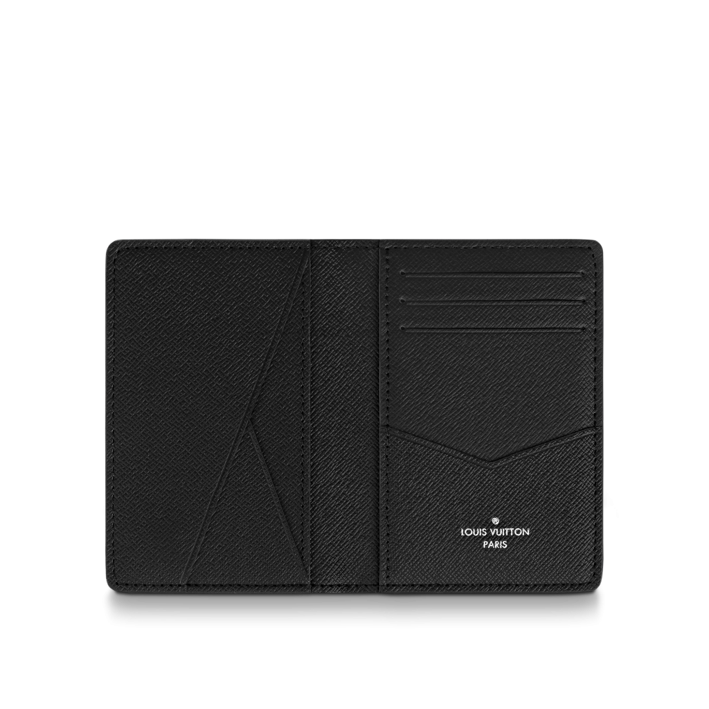 Louis Vuitton Pocket Organizer Black Taiga