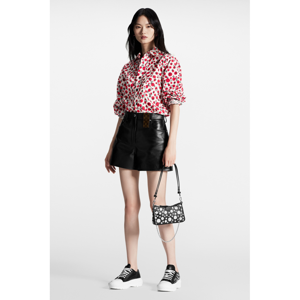 Louis Vuitton X Yayoi Kusama Easy Pouch On Strap Black/White for Women