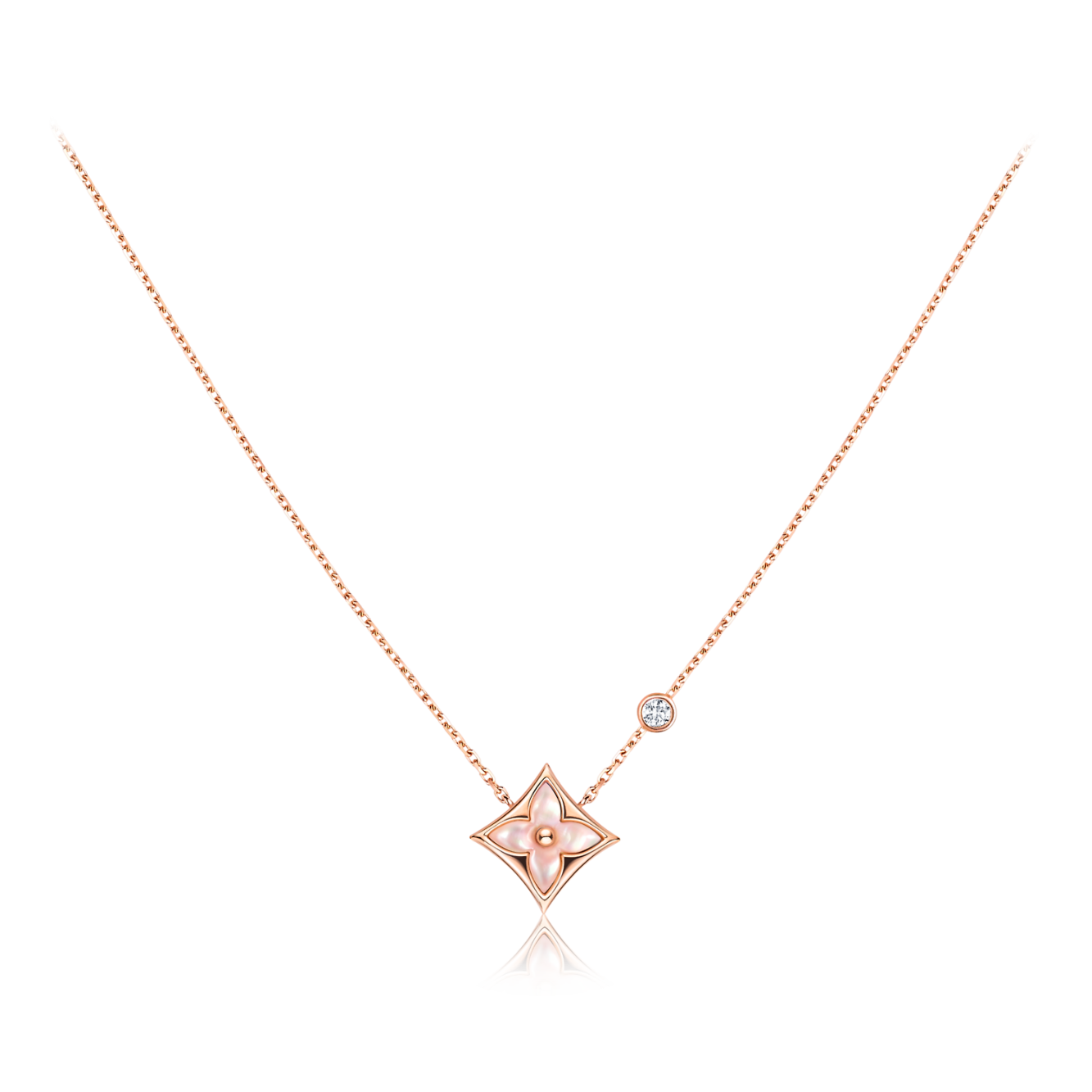 Louis Vuitton Colour Blossom star pendant, pink gold and white  mother-of-pearl - Vitkac shop online