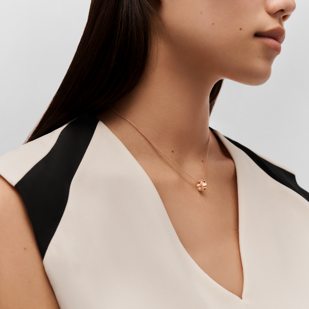 Shop Louis Vuitton 2021 SS Empreinte pendant, pink gold (Q93673